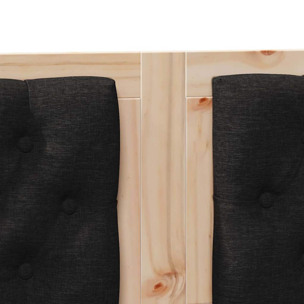 Hoofdbord Anders Bruin en zwart 135 cm Massief grenenhout