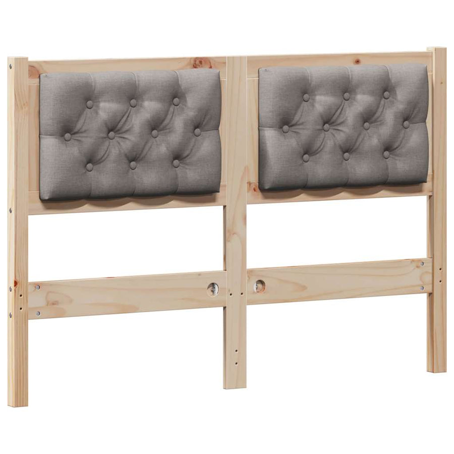 Hoofdbord Anders Bruin en taupe 135 cm Massief grenenhout
