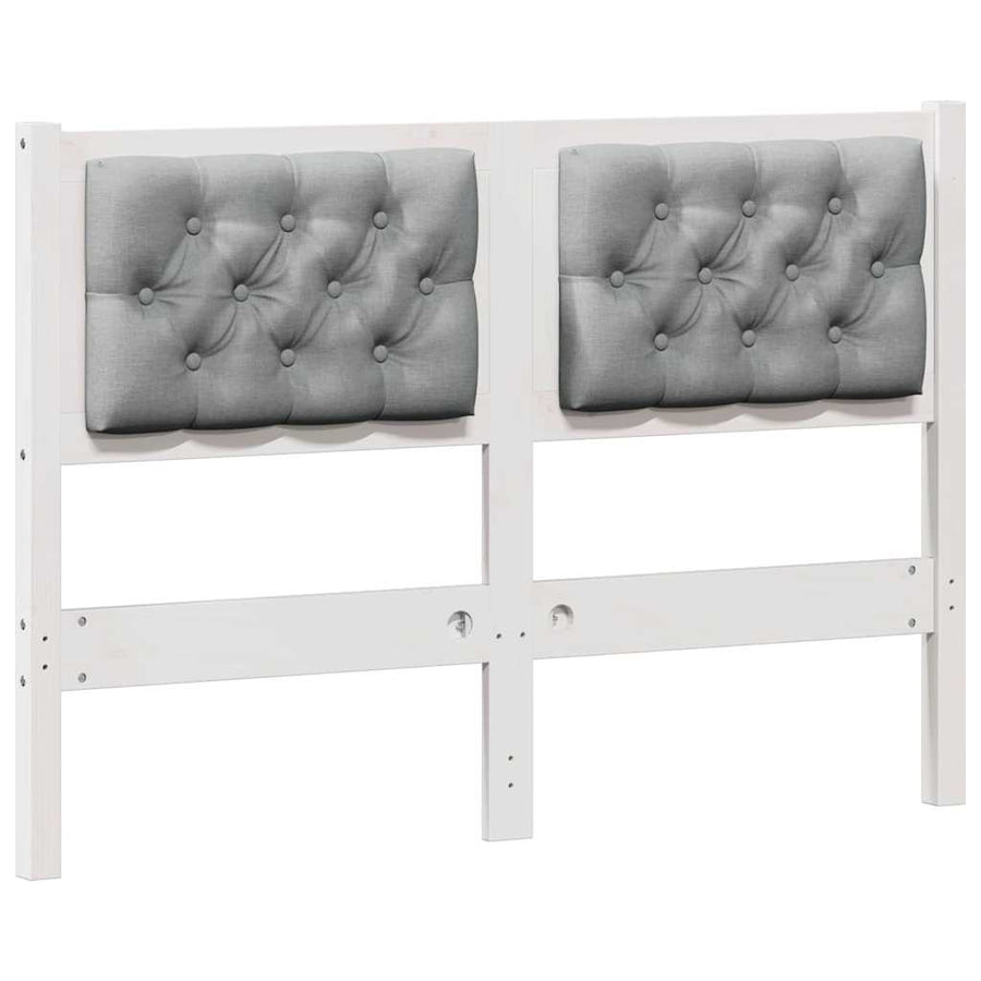 Hoofdbord Anders Wit en lichtgrijs 135 cm Massief grenenhout