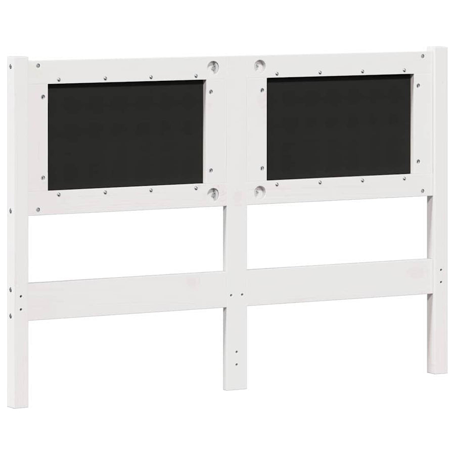 Hoofdbord Anders Wit en lichtgrijs 135 cm Massief grenenhout