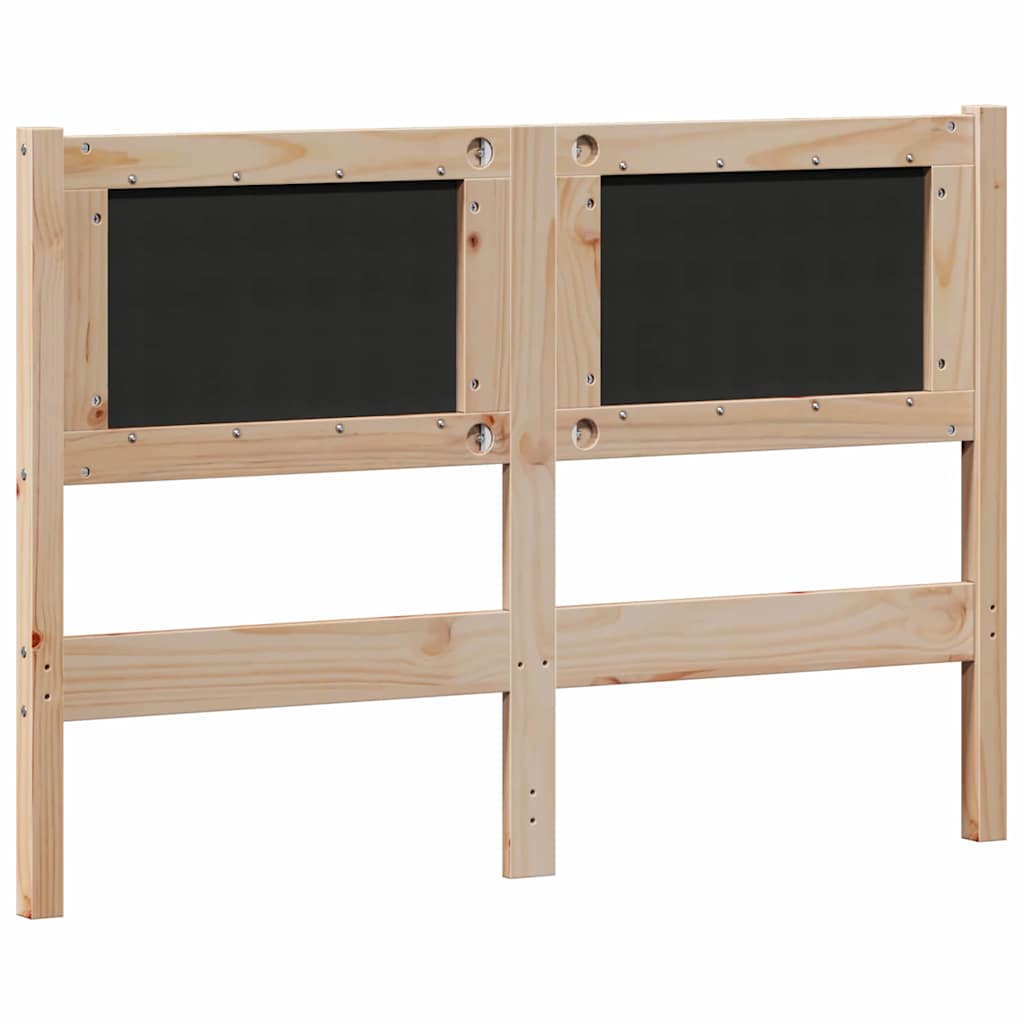 Hoofdbord Anders Bruin en lichtgrijs 120 cm Massief grenenhout