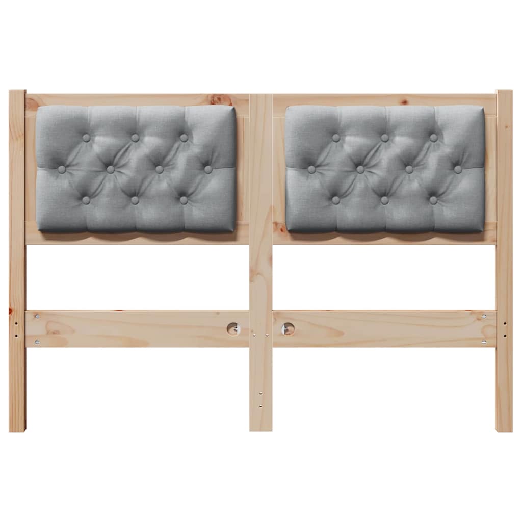 Hoofdbord Anders Bruin en lichtgrijs 120 cm Massief grenenhout