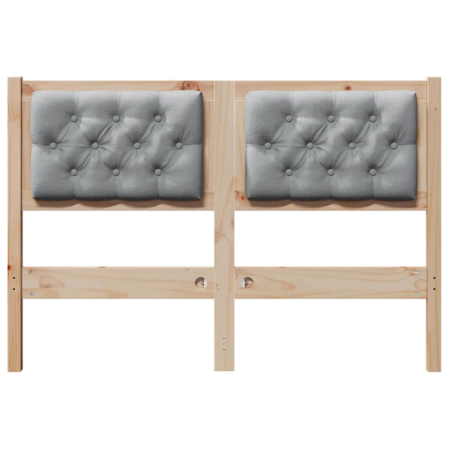 Hoofdbord Anders Bruin en lichtgrijs 120 cm Massief grenenhout