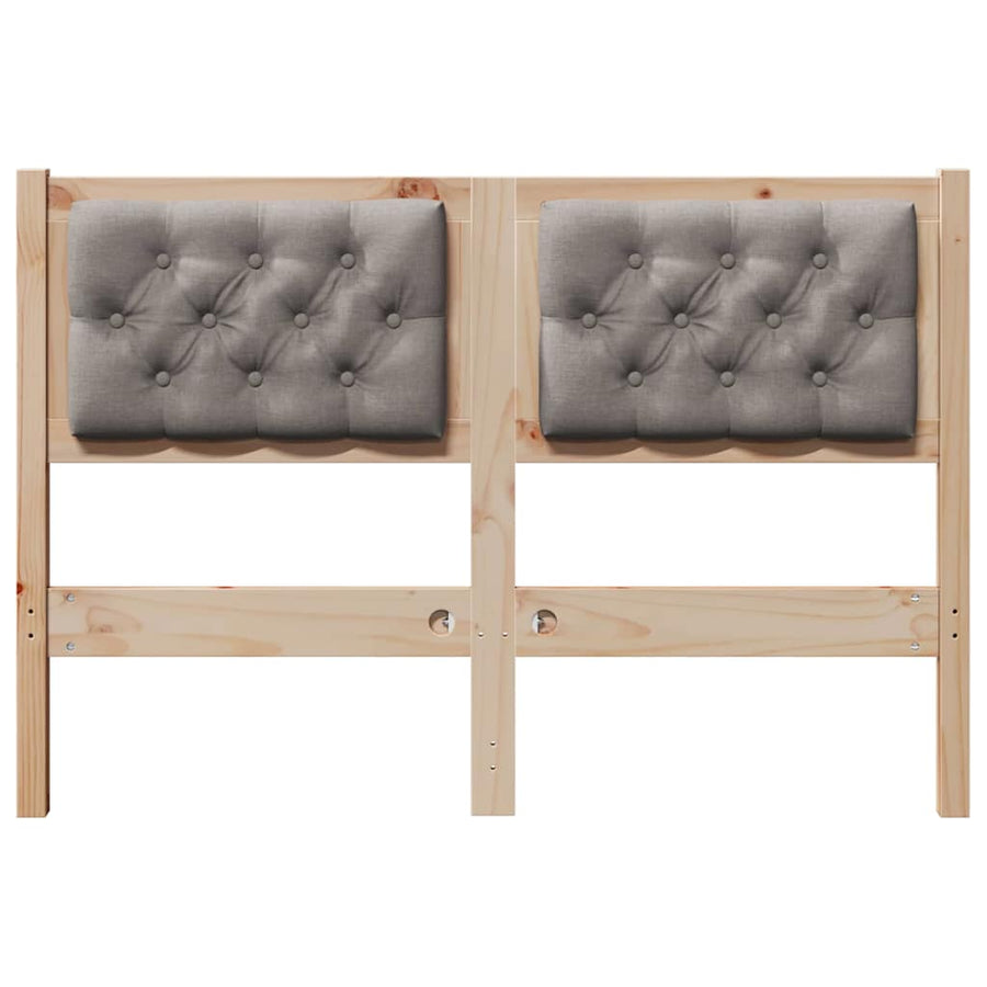 Hoofdbord Anders Bruin en taupe 120 cm Massief grenenhout