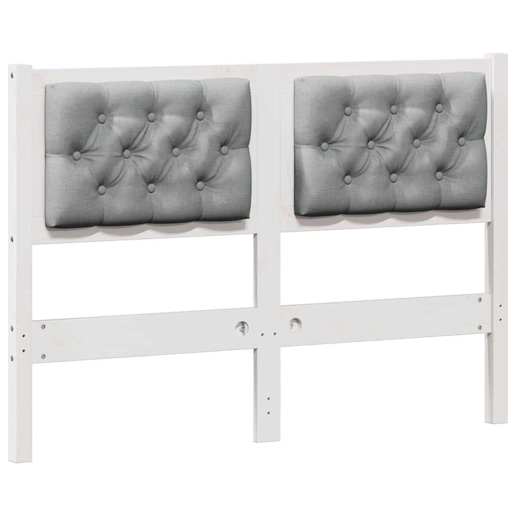 Hoofdbord Anders Wit en lichtgrijs 120 cm Massief grenenhout