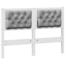 Hoofdbord Anders Wit en lichtgrijs 120 cm Massief grenenhout