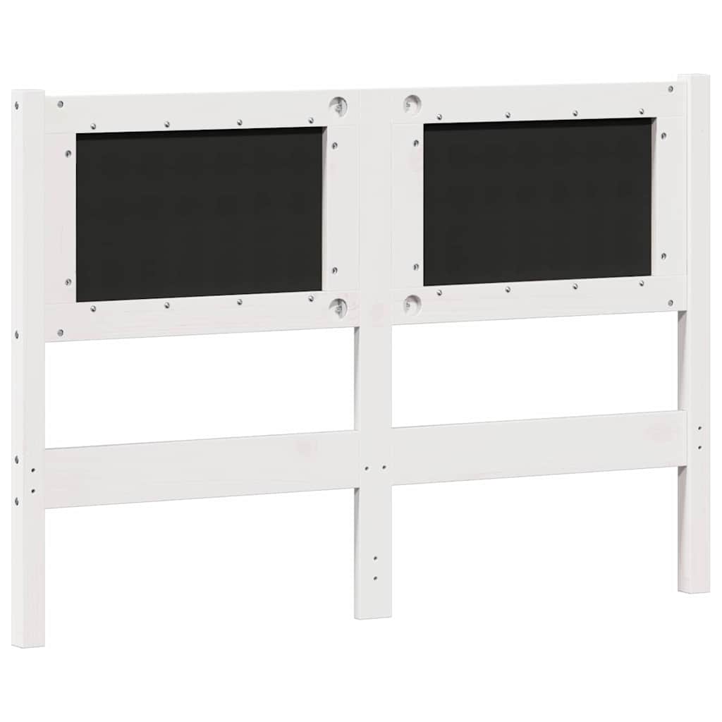Hoofdbord Anders Wit en lichtgrijs 120 cm Massief grenenhout