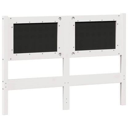 Hoofdbord Anders Wit en lichtgrijs 120 cm Massief grenenhout