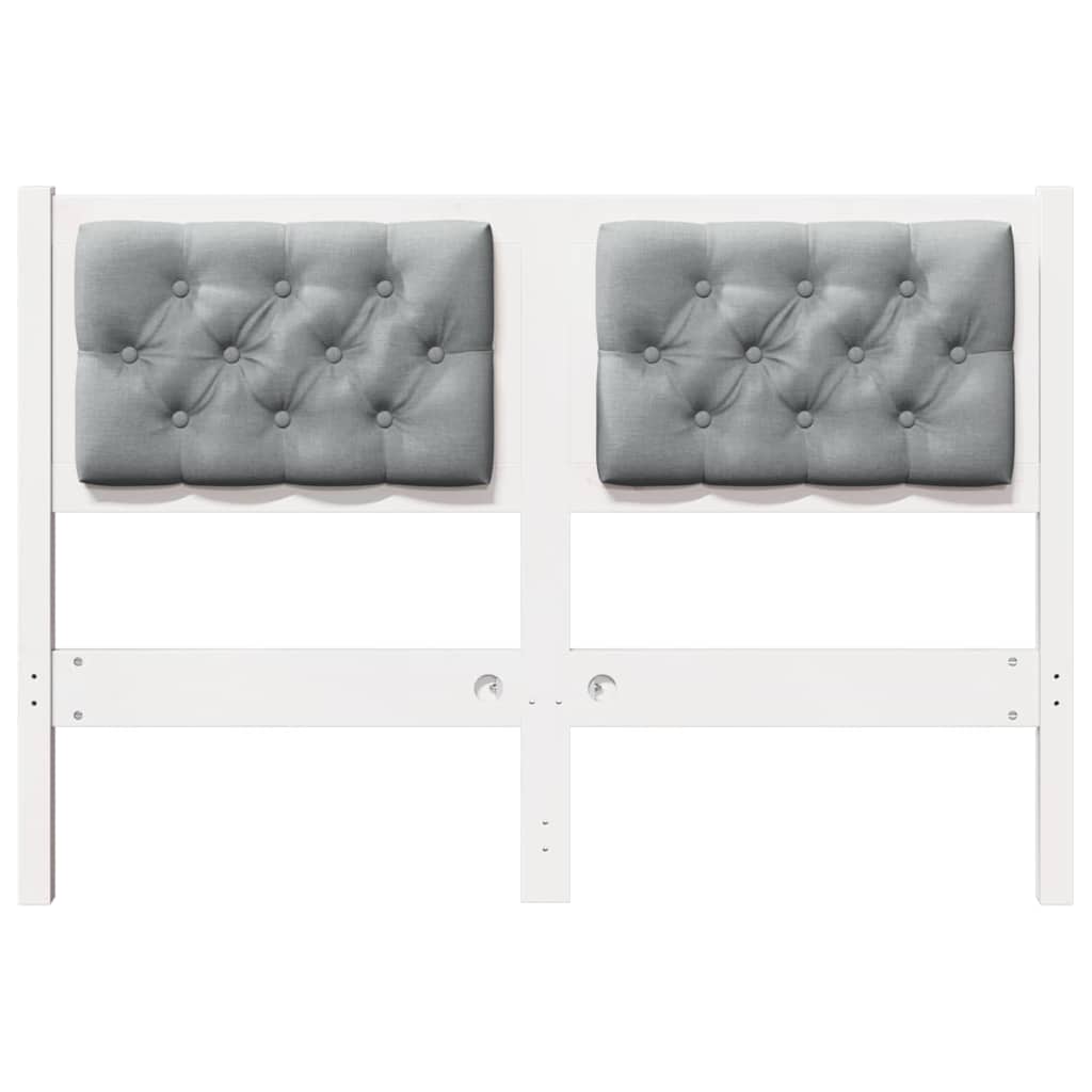 Hoofdbord Anders Wit en lichtgrijs 120 cm Massief grenenhout
