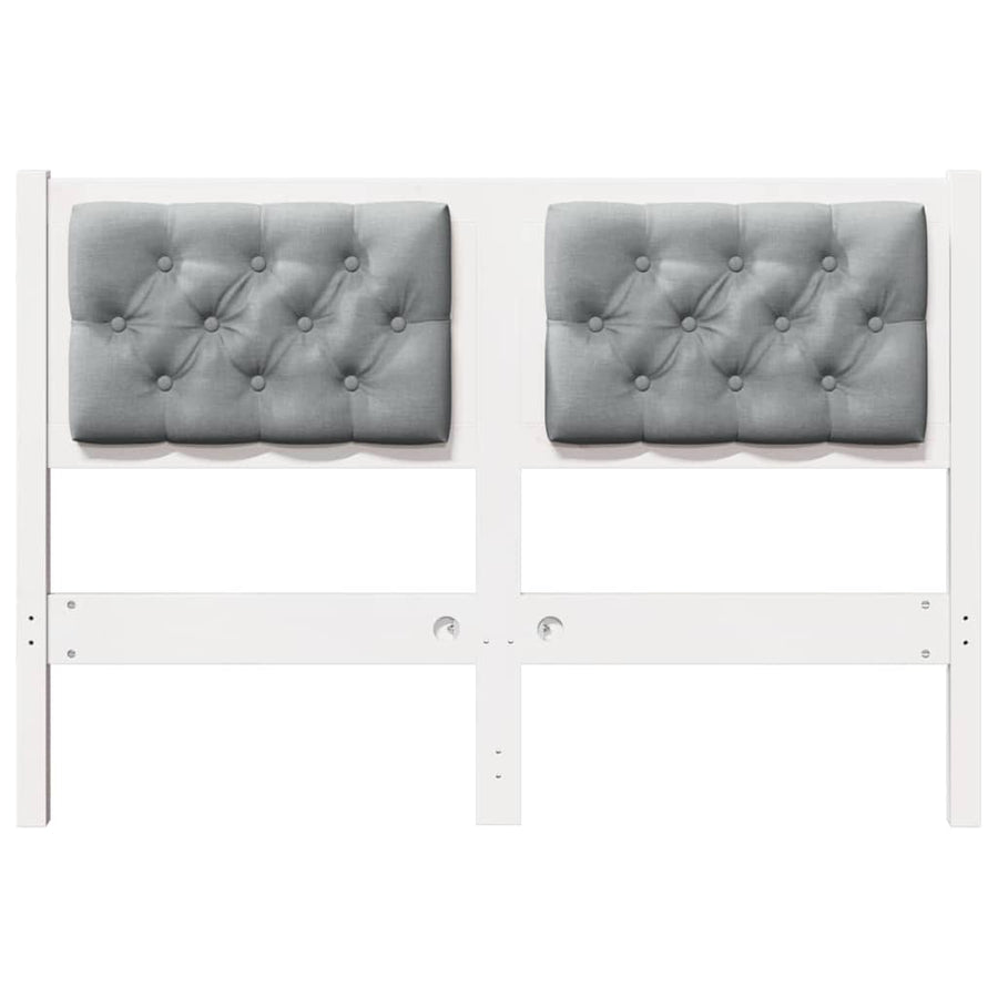 Hoofdbord Anders Wit en lichtgrijs 120 cm Massief grenenhout