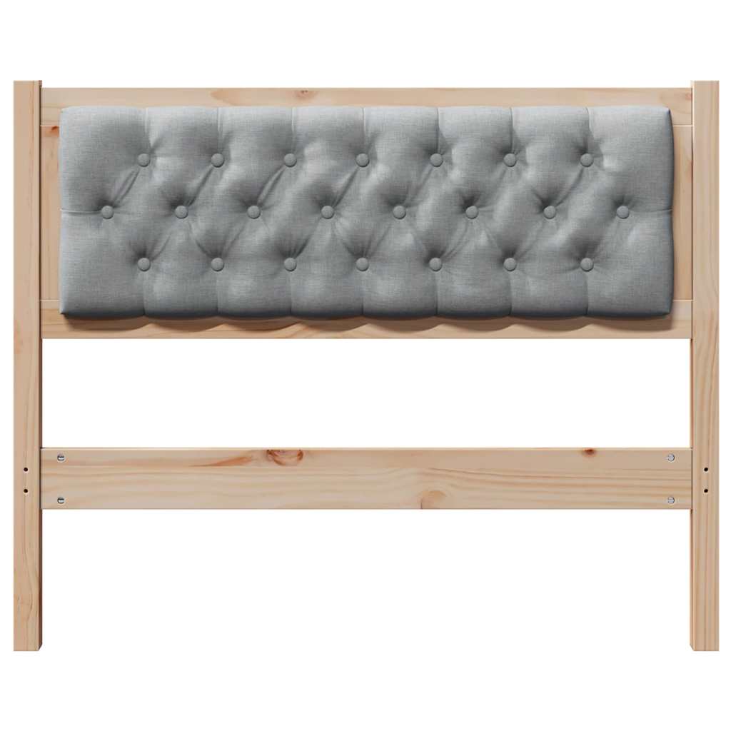 Hoofdbord Anders Bruin en lichtgrijs 100 cm Massief grenenhout