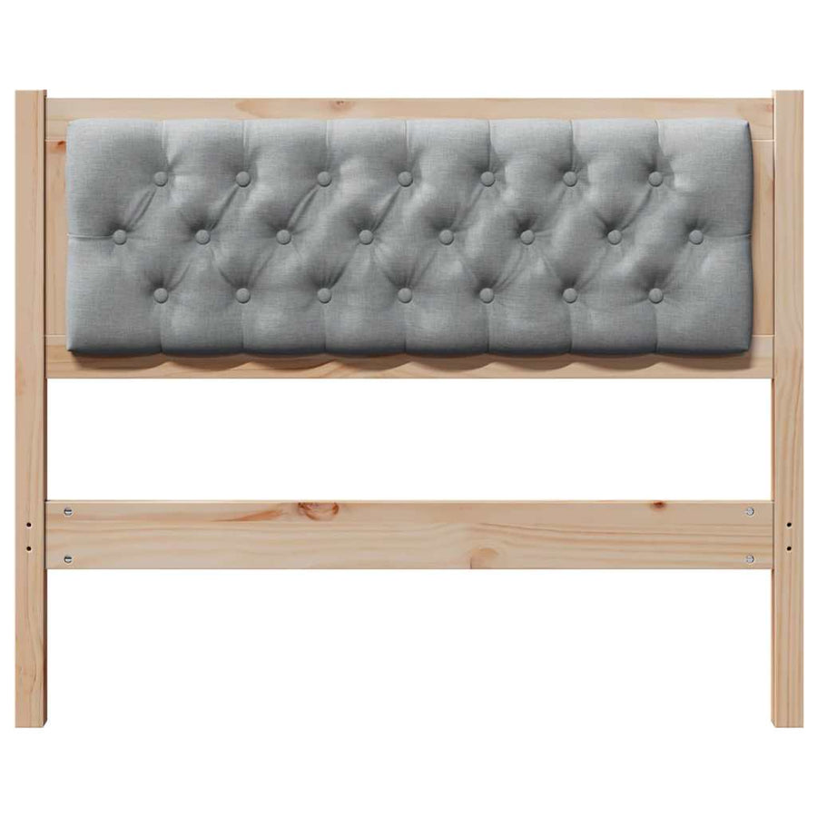 Hoofdbord Anders Bruin en lichtgrijs 100 cm Massief grenenhout