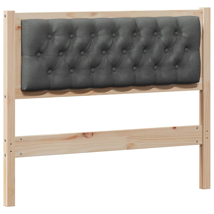 Hoofdbord Anders Bruin en donkergrijs 100 cm Massief grenenhout