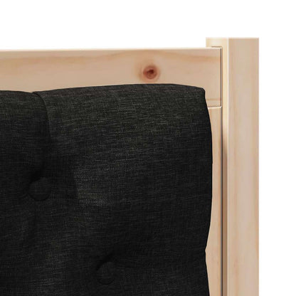 Hoofdbord Anders Bruin en zwart 100 cm Massief grenenhout