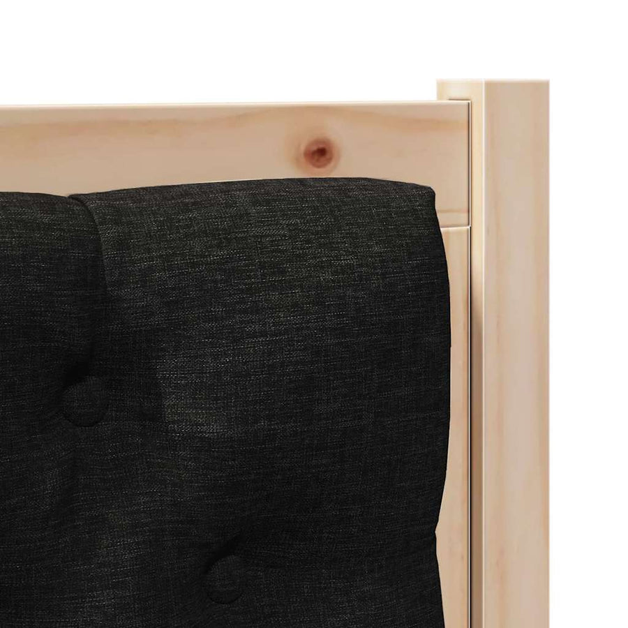 Hoofdbord Anders Bruin en zwart 100 cm Massief grenenhout