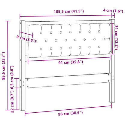 Hoofdbord Anders Bruin en zwart 100 cm Massief grenenhout