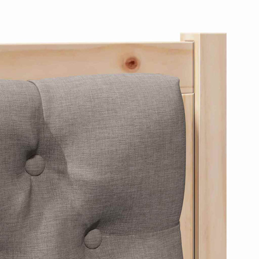 Hoofdbord Anders Bruin en taupe 100 cm Massief grenenhout
