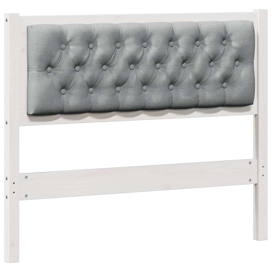 Hoofdbord Anders Wit en lichtgrijs 100 cm Massief grenenhout