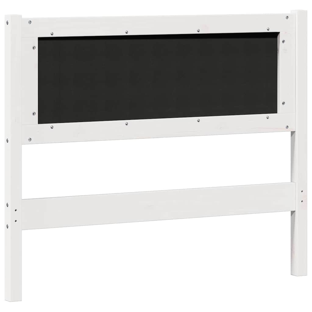 Hoofdbord Anders Wit en lichtgrijs 100 cm Massief grenenhout