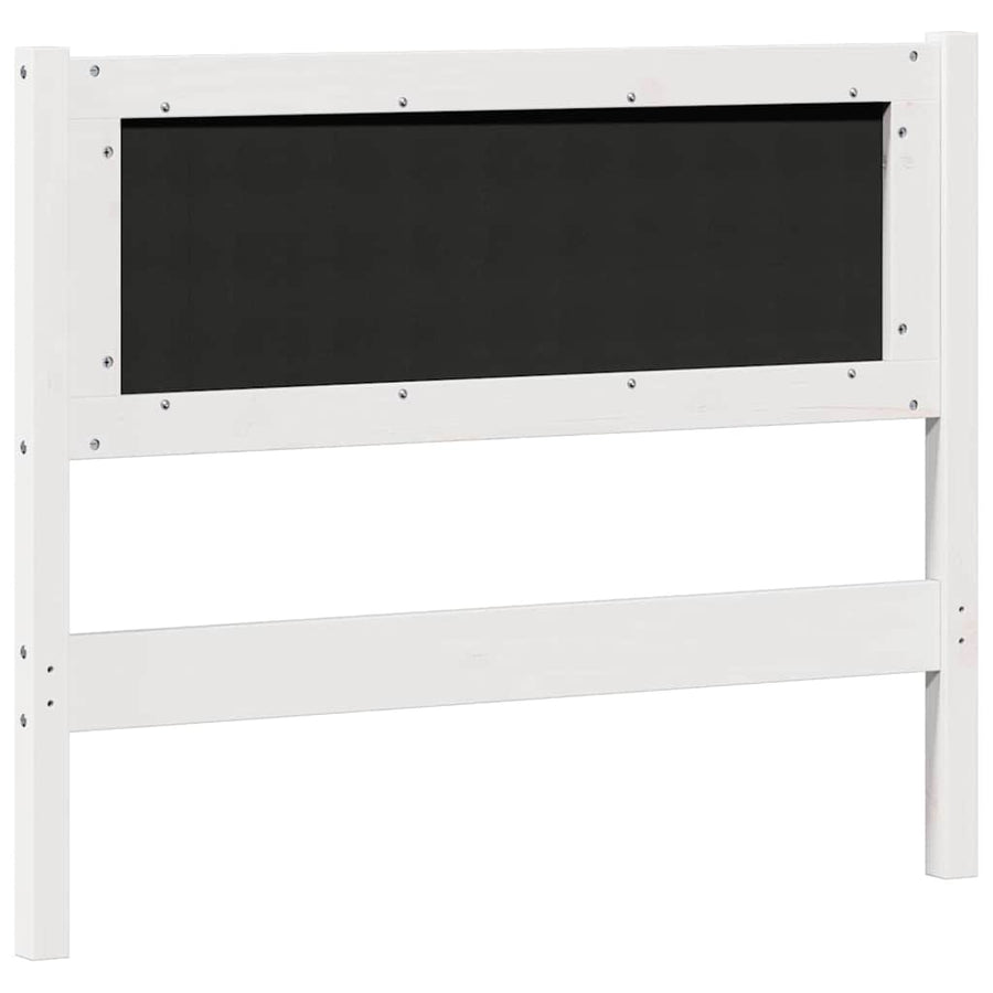 Hoofdbord Anders Wit en lichtgrijs 100 cm Massief grenenhout