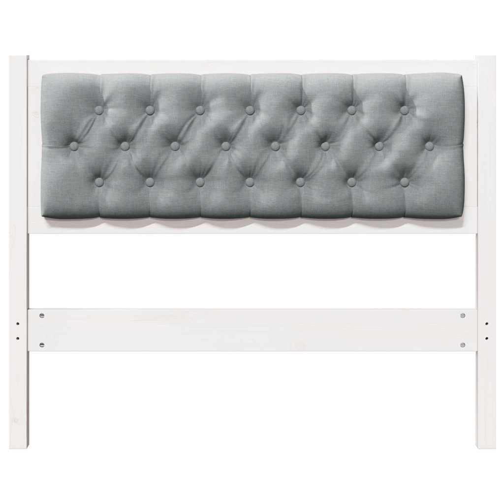 Hoofdbord Anders Wit en lichtgrijs 100 cm Massief grenenhout
