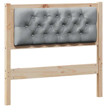 Hoofdbord Anders Bruin en lichtgrijs 90 cm Massief grenenhout