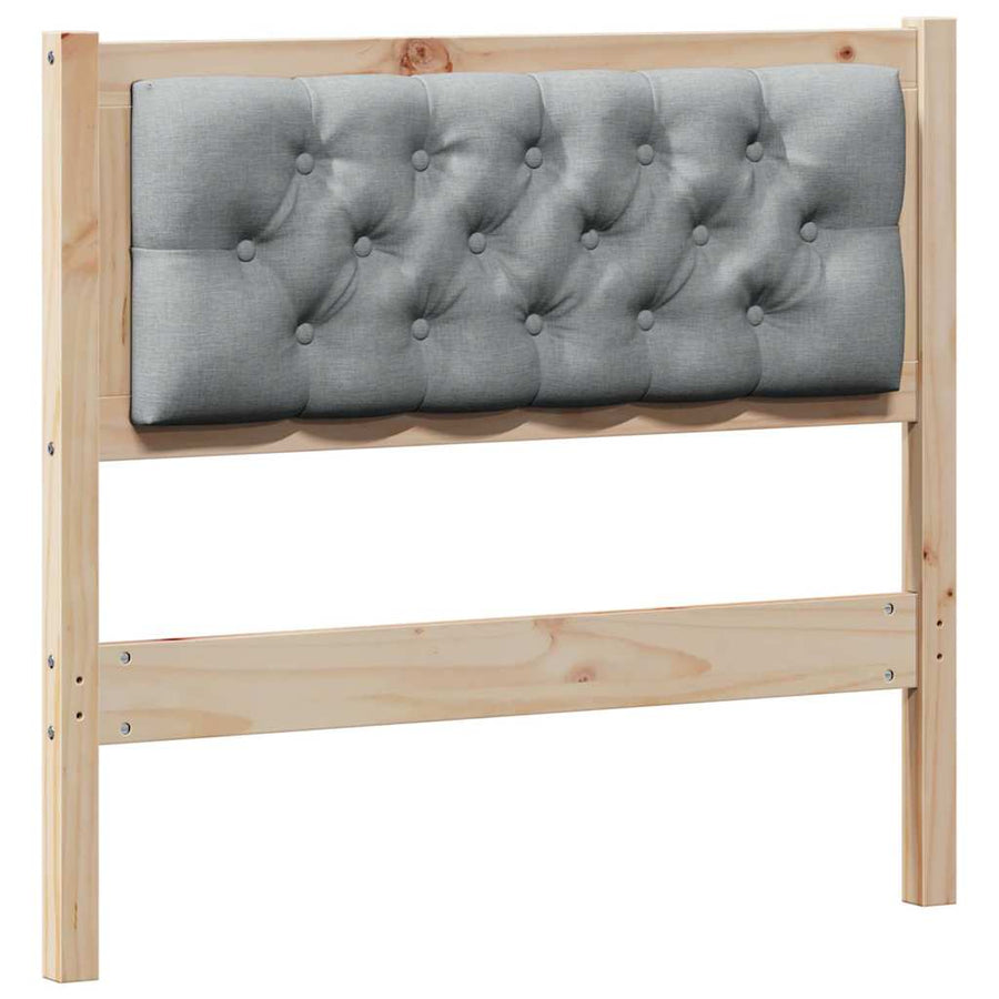 Hoofdbord Anders Bruin en lichtgrijs 90 cm Massief grenenhout