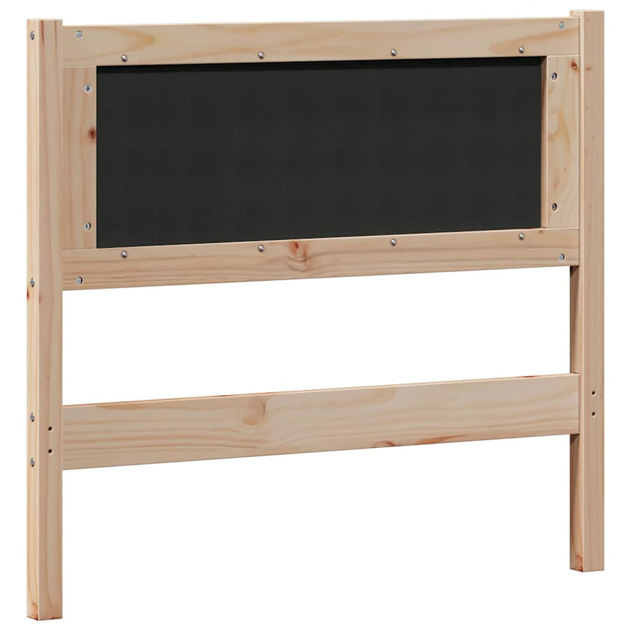 Hoofdbord Anders Bruin en lichtgrijs 90 cm Massief grenenhout