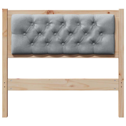 Hoofdbord Anders Bruin en lichtgrijs 90 cm Massief grenenhout