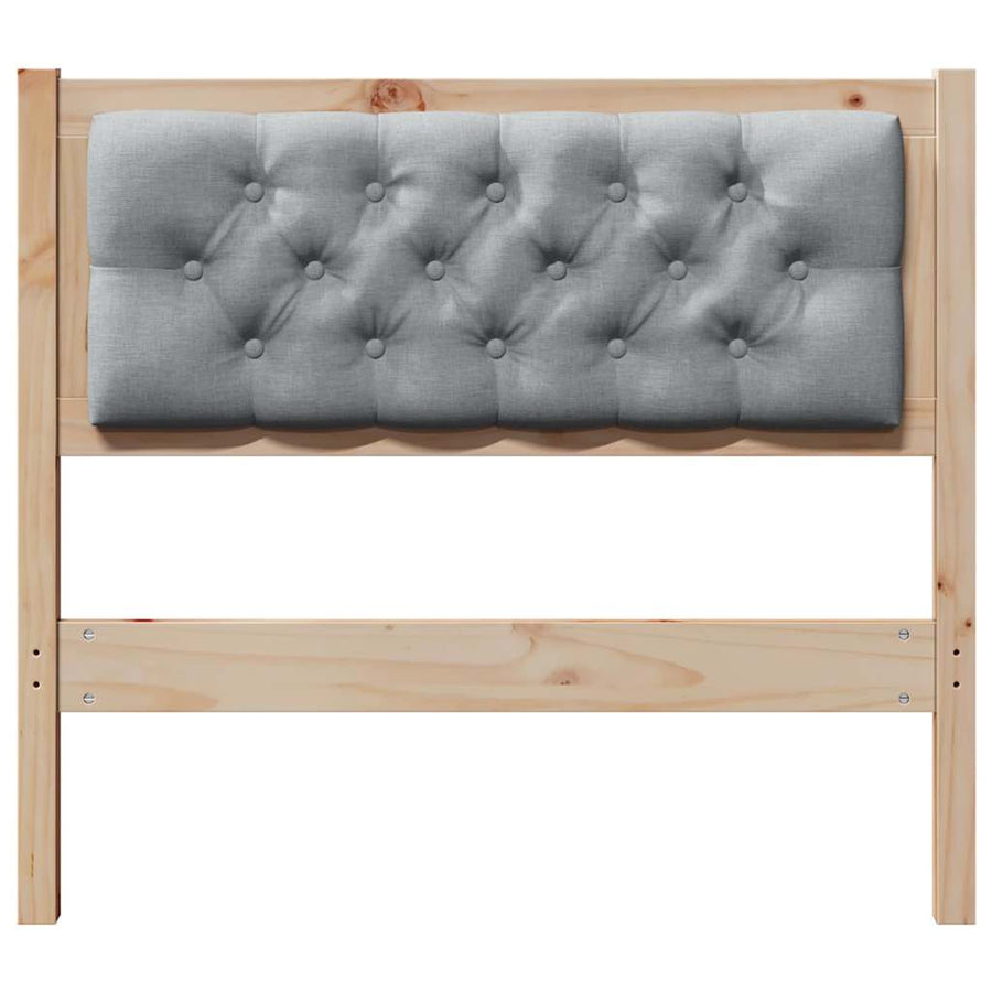Hoofdbord Anders Bruin en lichtgrijs 90 cm Massief grenenhout
