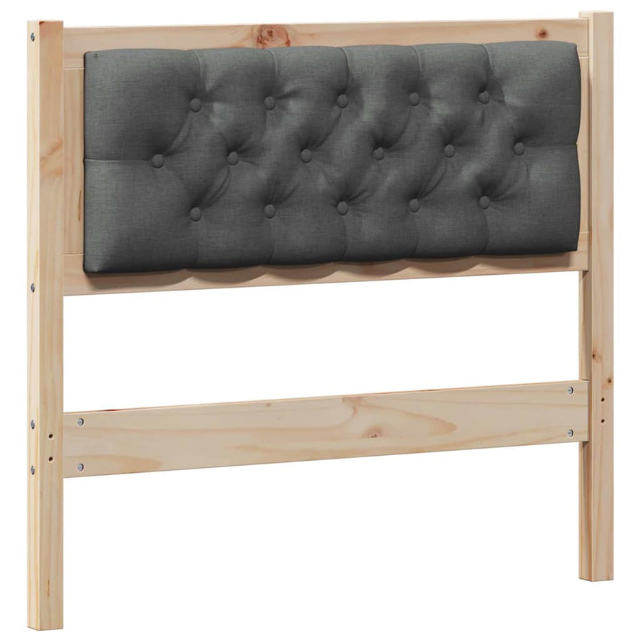 Hoofdbord Anders Bruin en donkergrijs 90 cm Massief grenenhout