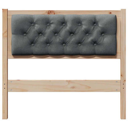 Hoofdbord Anders Bruin en donkergrijs 90 cm Massief grenenhout