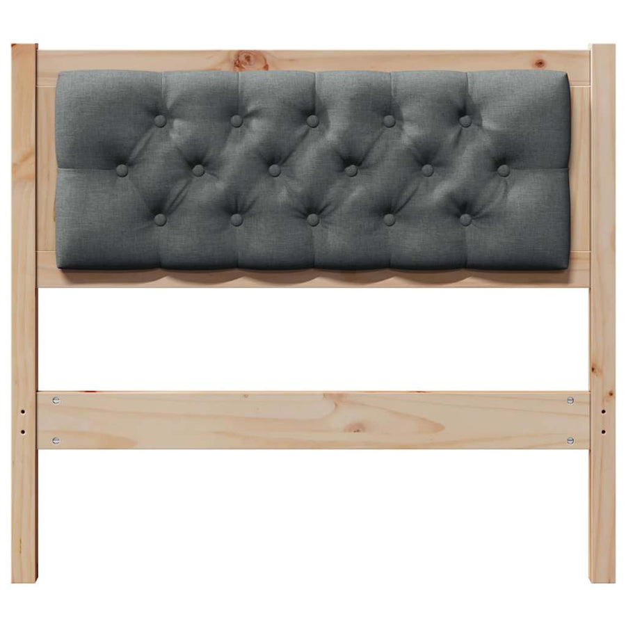 Hoofdbord Anders Bruin en donkergrijs 90 cm Massief grenenhout