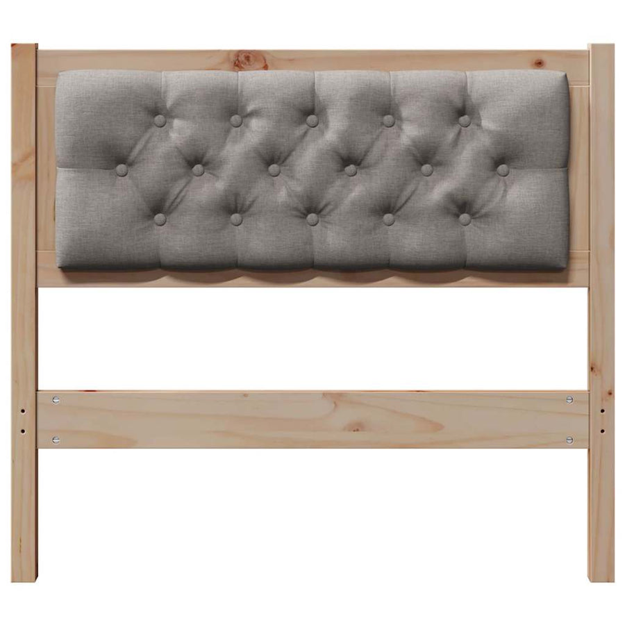 Hoofdbord Anders Bruin en taupe 90 cm Massief grenenhout