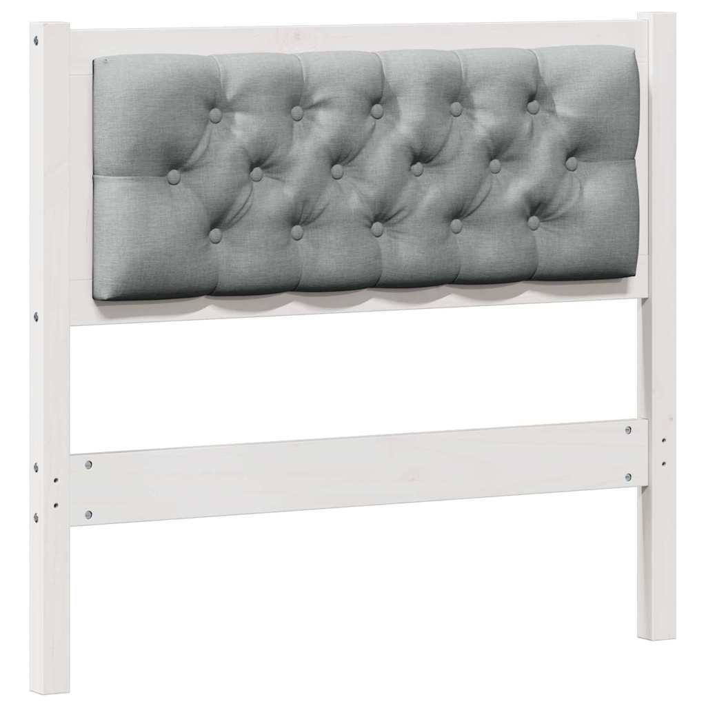 Hoofdbord Anders Wit en lichtgrijs 90 cm Massief grenenhout