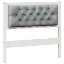 Hoofdbord Anders Wit en lichtgrijs 90 cm Massief grenenhout
