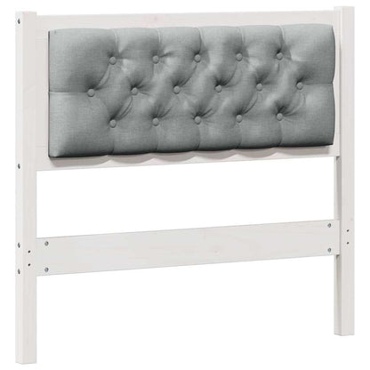 Hoofdbord Anders Wit en lichtgrijs 90 cm Massief grenenhout
