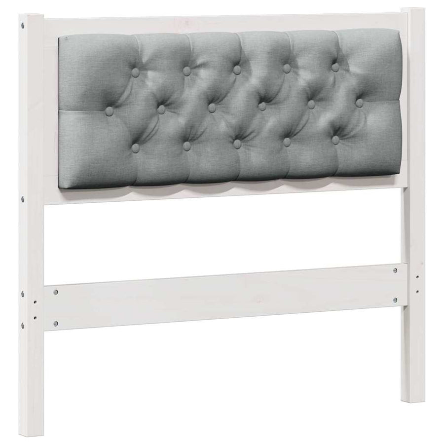 Hoofdbord Anders Wit en lichtgrijs 90 cm Massief grenenhout