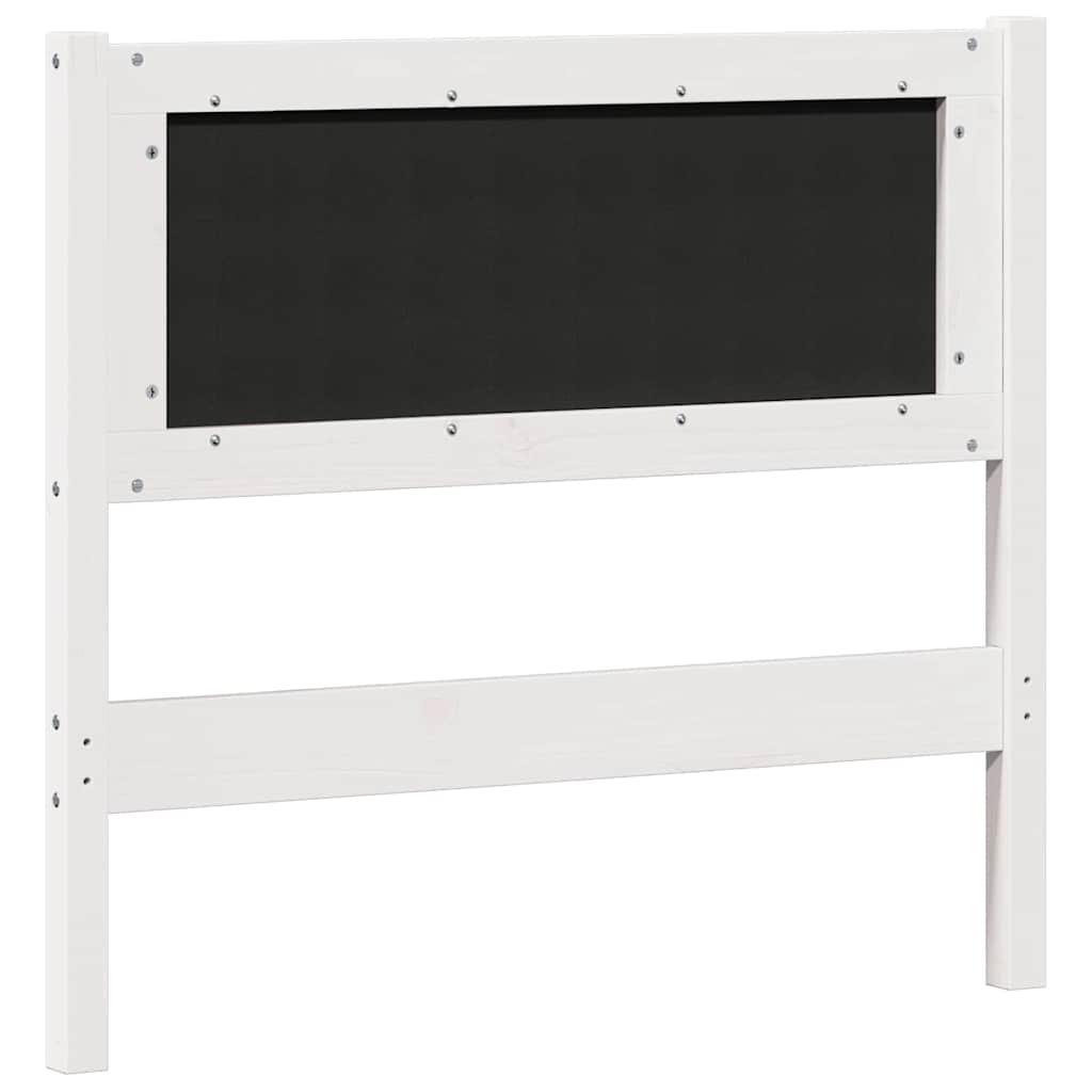 Hoofdbord Anders Wit en lichtgrijs 90 cm Massief grenenhout