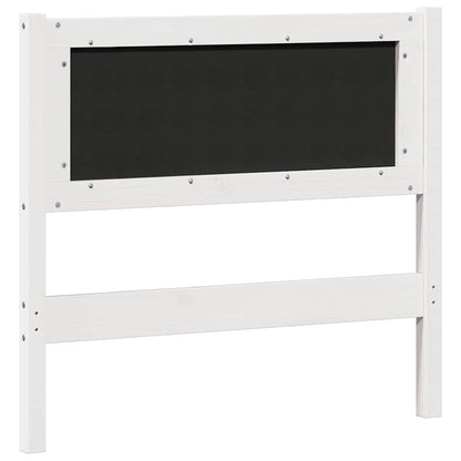 Hoofdbord Anders Wit en lichtgrijs 90 cm Massief grenenhout