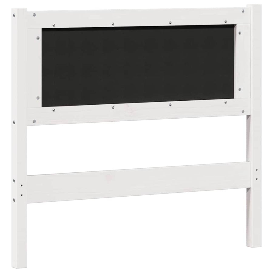 Hoofdbord Anders Wit en lichtgrijs 90 cm Massief grenenhout