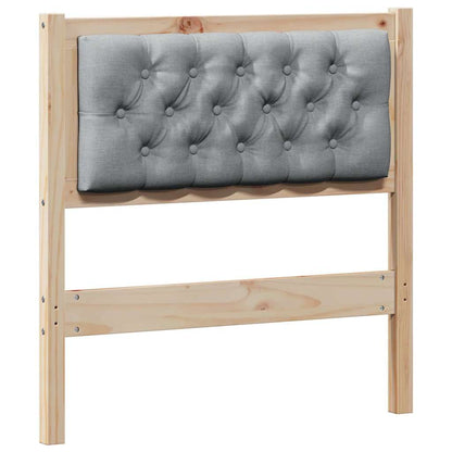 Hoofdbord Anders Bruin en lichtgrijs 80 cm Massief grenenhout