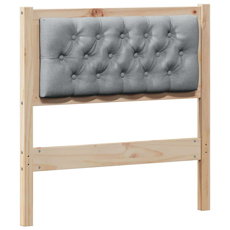 Hoofdbord Anders Bruin en lichtgrijs 80 cm Massief grenenhout