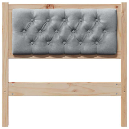 Hoofdbord Anders Bruin en lichtgrijs 80 cm Massief grenenhout