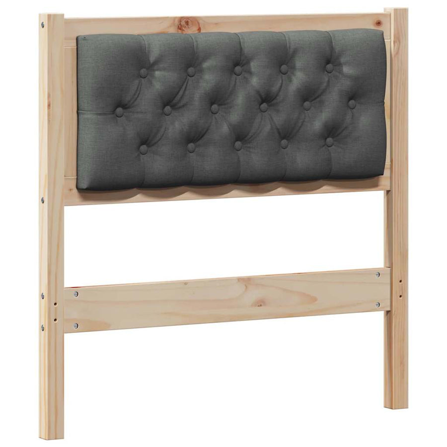Hoofdbord Anders Bruin en donkergrijs 80 cm Massief grenenhout
