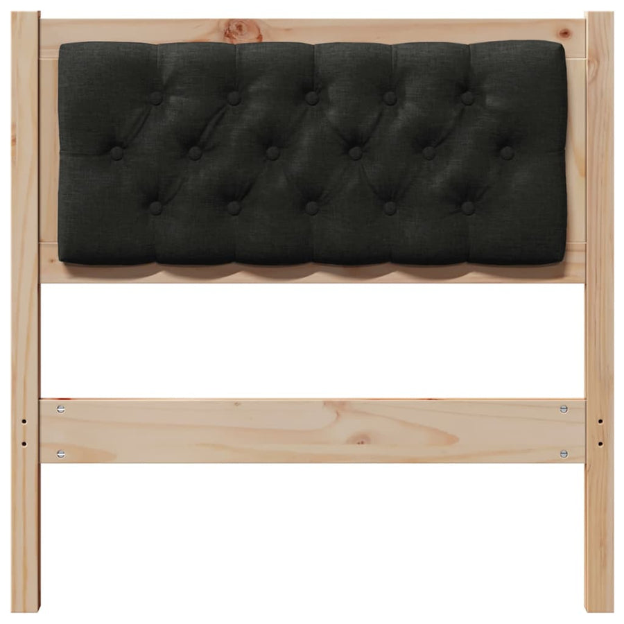 Hoofdbord Anders Bruin en zwart 80 cm Massief grenenhout