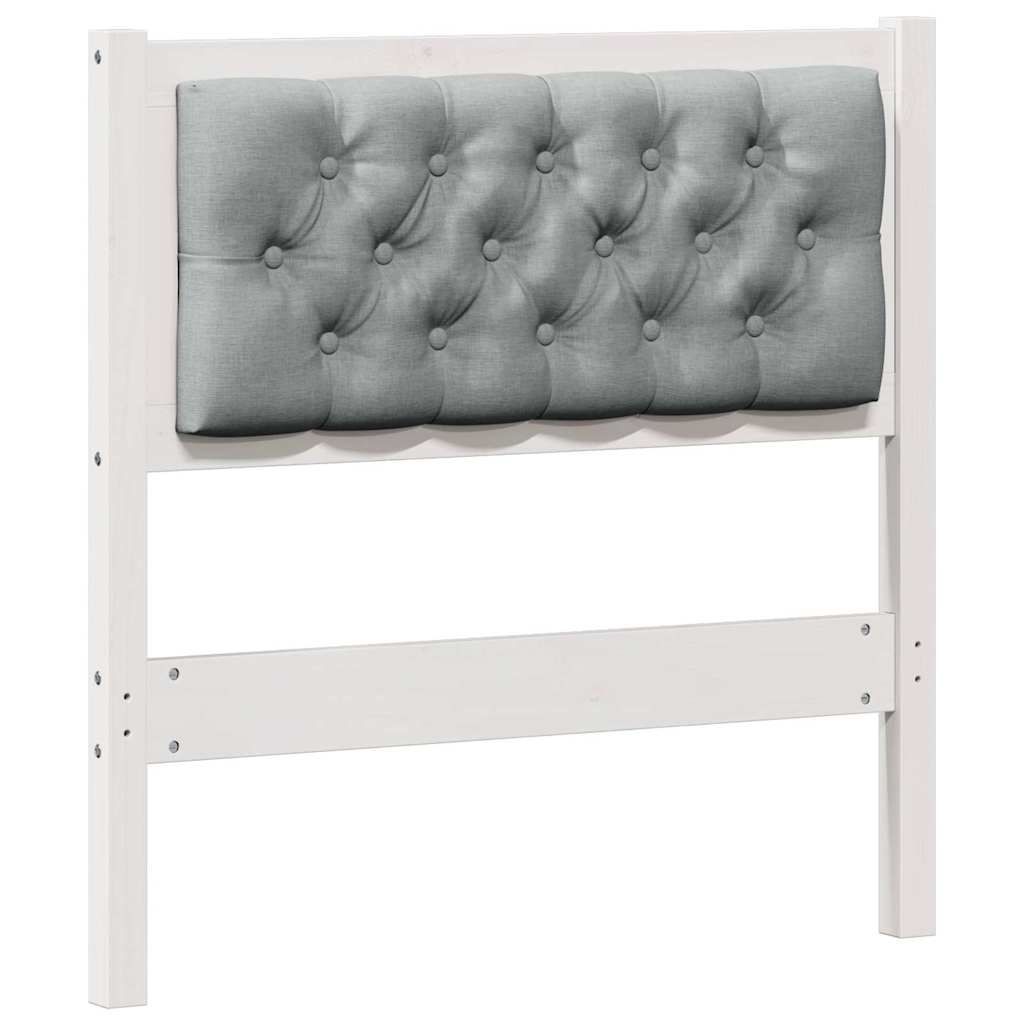 Hoofdbord Anders Wit en lichtgrijs 80 cm Massief grenenhout