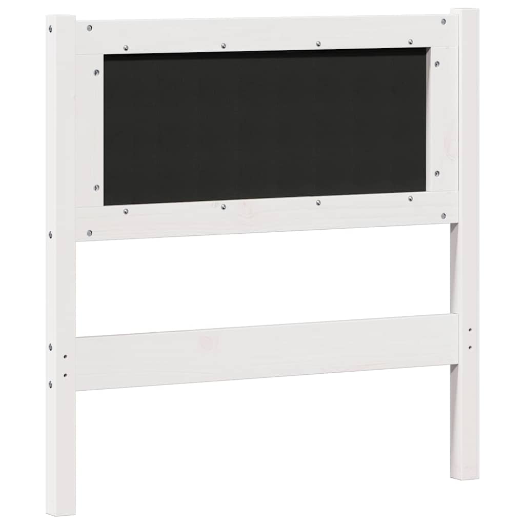 Hoofdbord Anders Wit en lichtgrijs 80 cm Massief grenenhout
