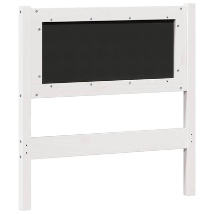 Hoofdbord Anders Wit en lichtgrijs 80 cm Massief grenenhout