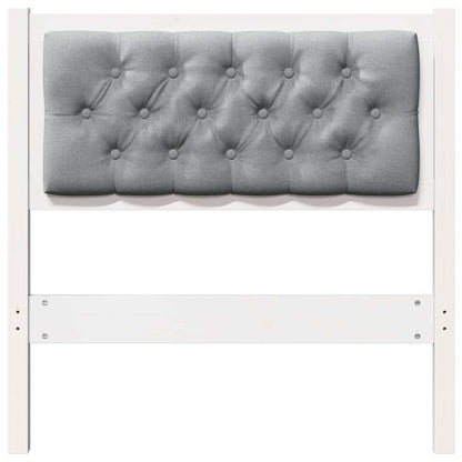 Hoofdbord Anders Wit en lichtgrijs 80 cm Massief grenenhout